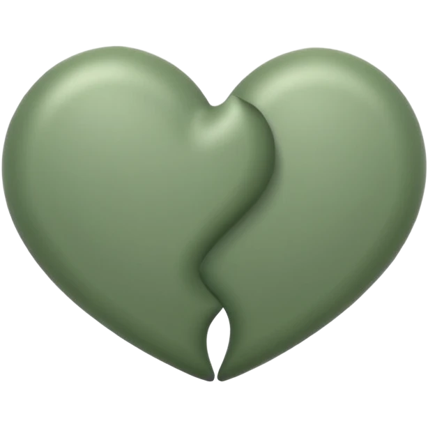 double sage green hearts one darker  emoji