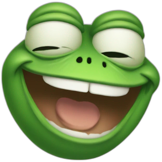 Pepe the frog laughing emoji