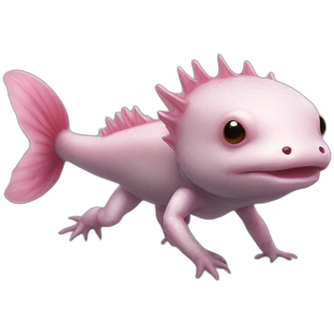 Humanized bipedal axolotl emoji