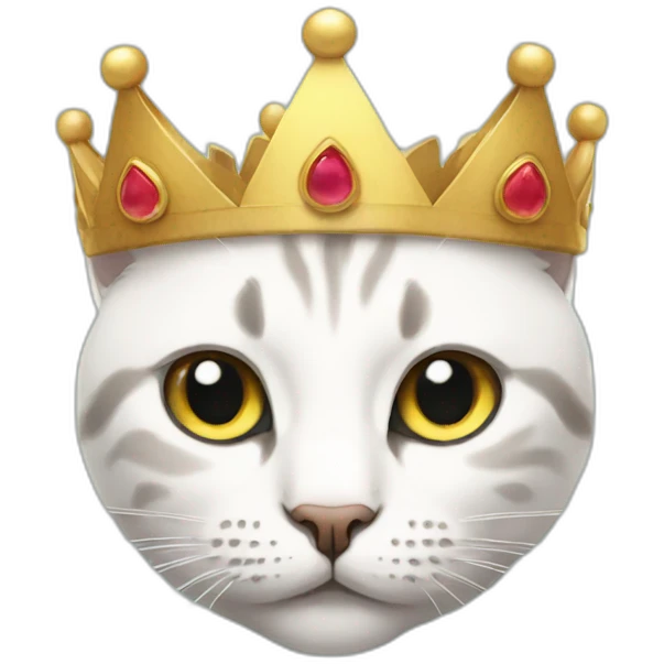 crown on cat head emoji