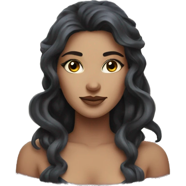 Brunette moon goddess emoji