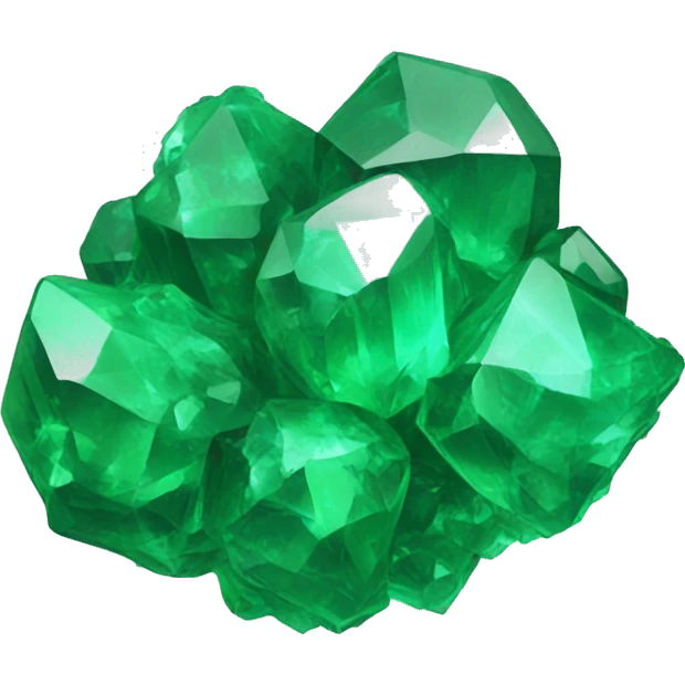 Green crystal cluster emoji