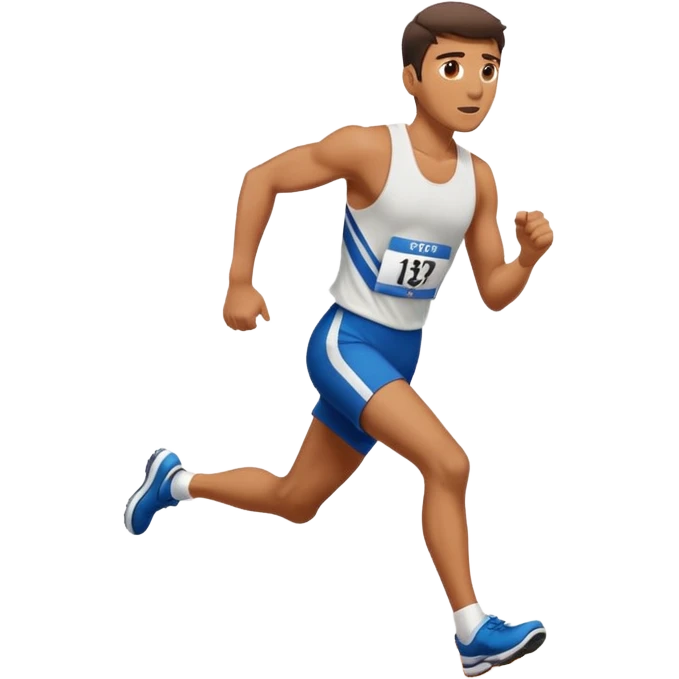 a man crossing Finish Line  emoji