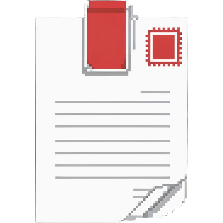 paper document with a red stamp emoji