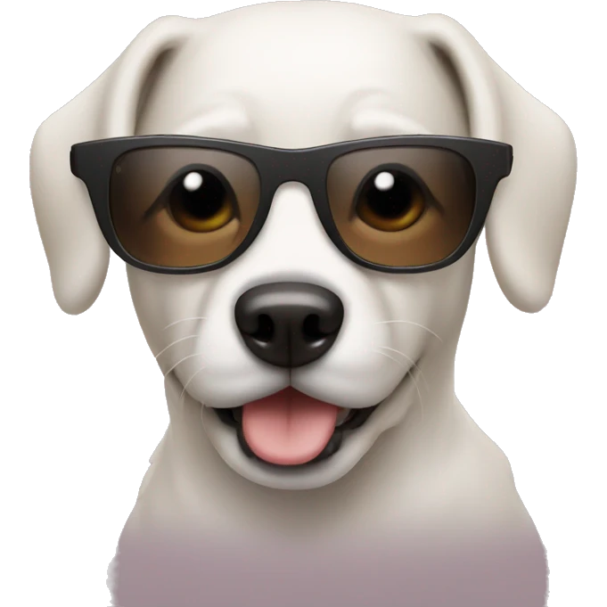Dog with sunglasses emoji