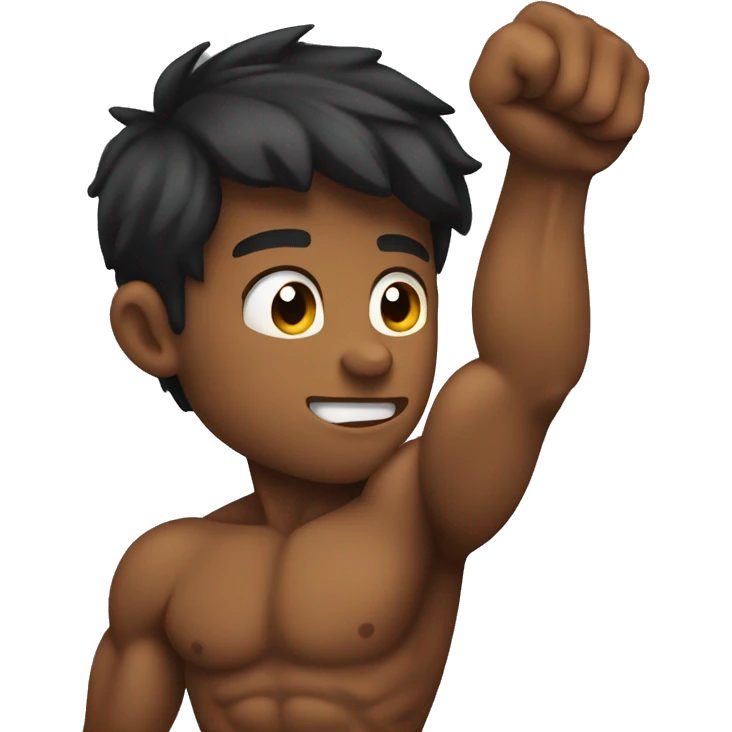 boy flexing his bicep emoji emoji