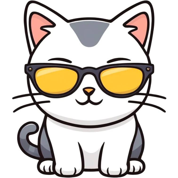 Cat with sunglasses emoji