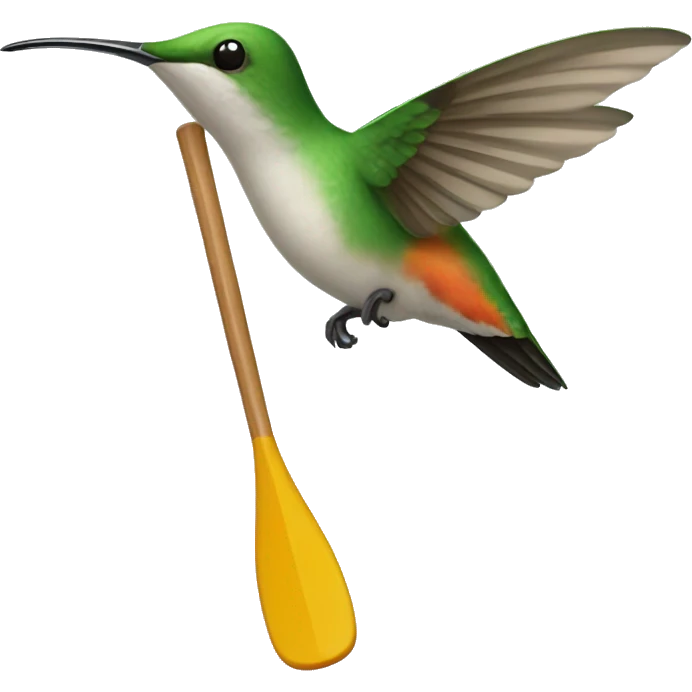 Hummingbird with a paddle  emoji