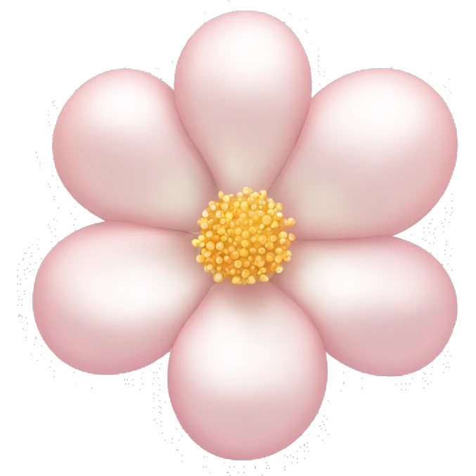 Pearl light pink flower emoji