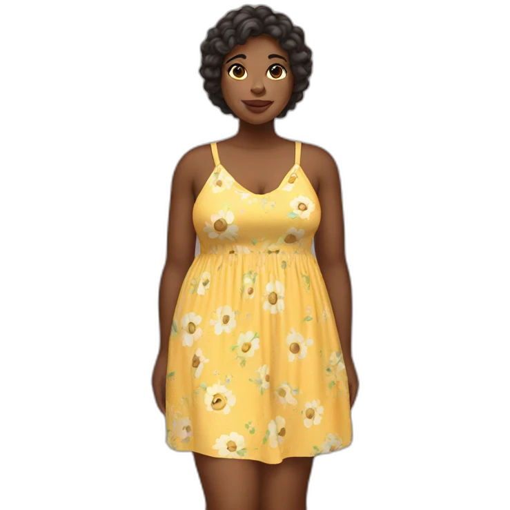 Thick girl in sundress emoji