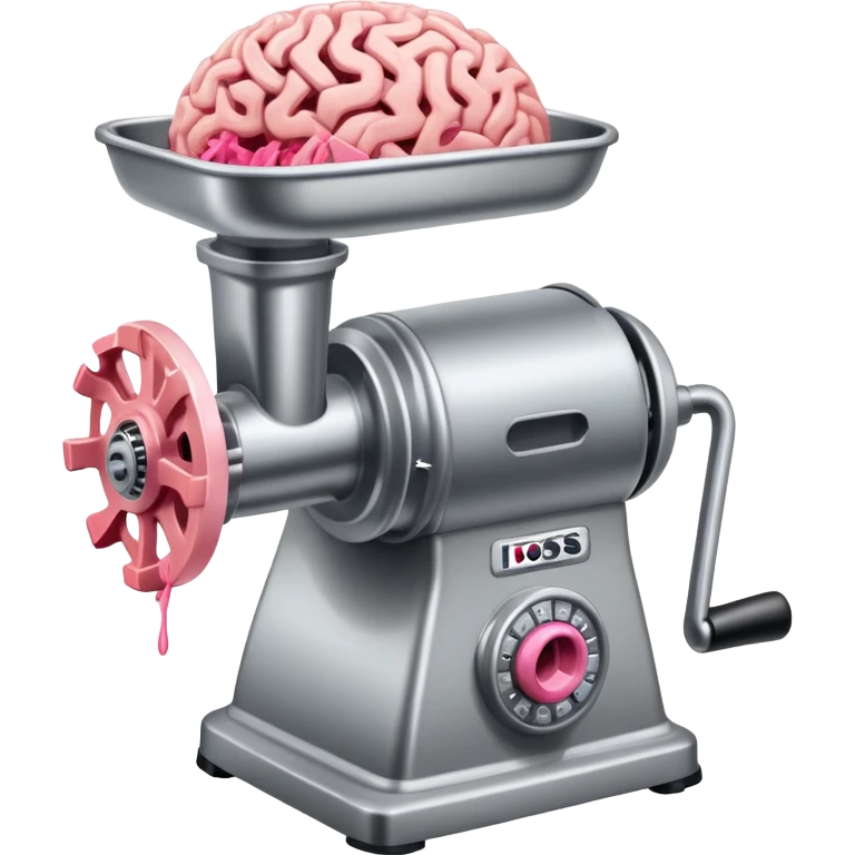 brain going through a meat grinder emoji