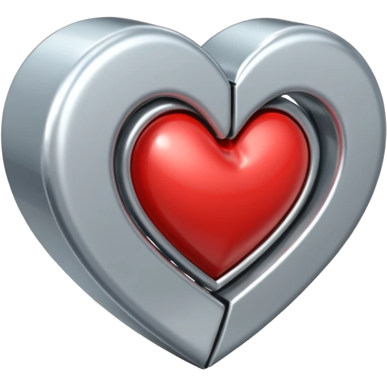 Heart folding in on itself (impossible geometry) emoji