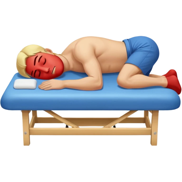 Blond man having massage emoji