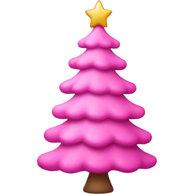 Pink Christmas tree  emoji