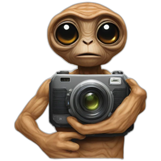E.T. SEGURANDO CAMERA emoji