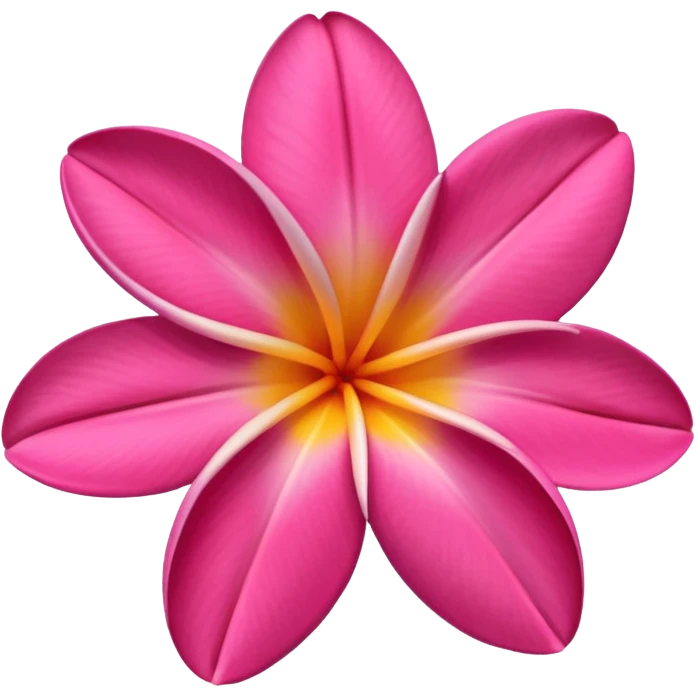 frangipani flower, hot pink emoji