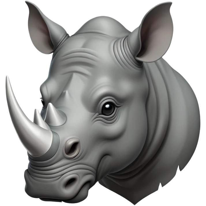 cinematic-noble--rhinoceros-portrait-emoji,slate-grey-hide-poised-and-regal,-with-a-massive,-powerful-build-and-a-thick,--deep-set-soulful-piercing-eyes,-simplified-yet-sharp-and-sophisticated-features,-highly-detailed,-large-black-eyes, white horn, front facing emoji