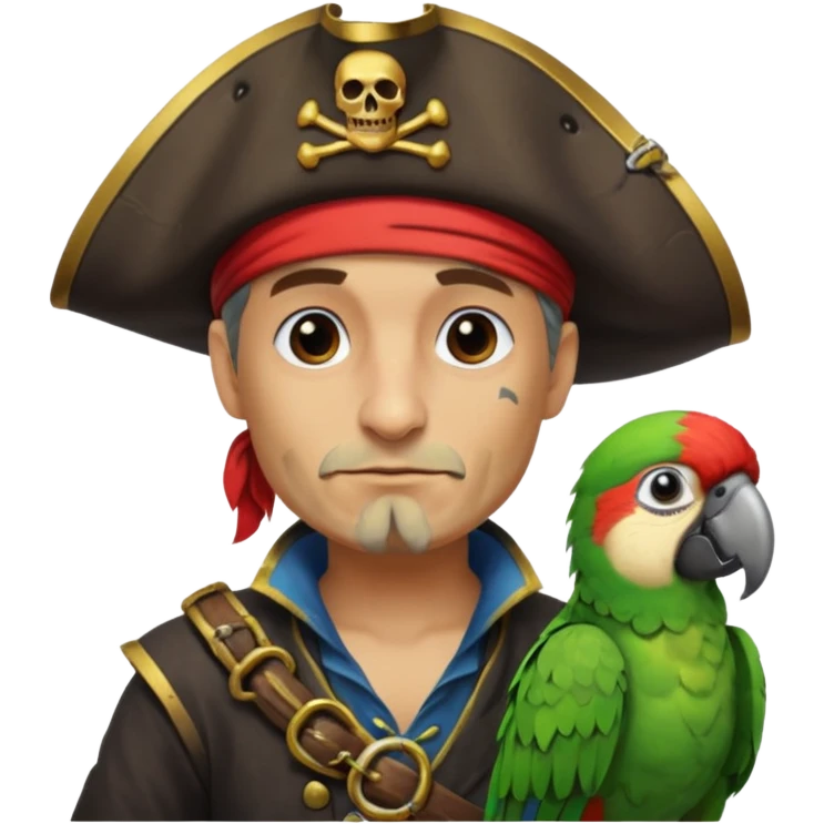 pirate and parrot emoji