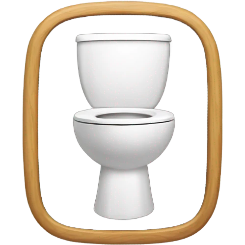 Toilet seat as a frame emoji
