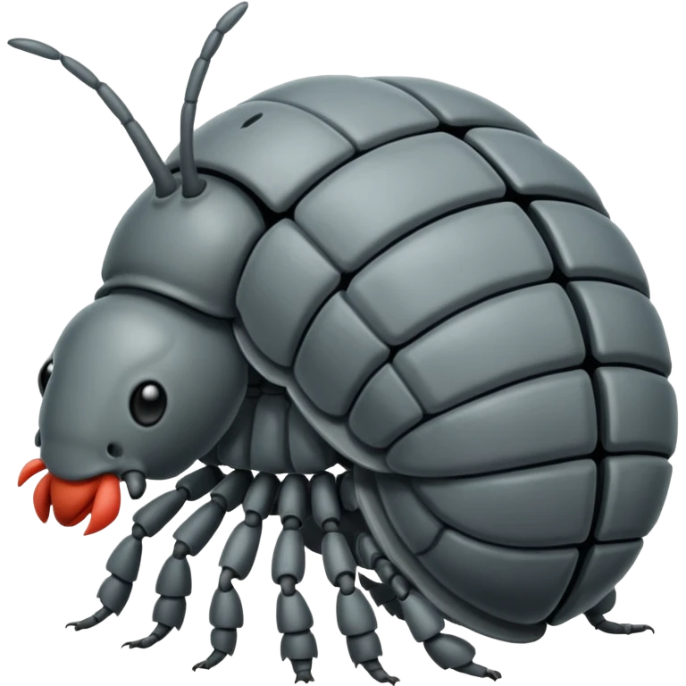 a rolled up pillbug emoji