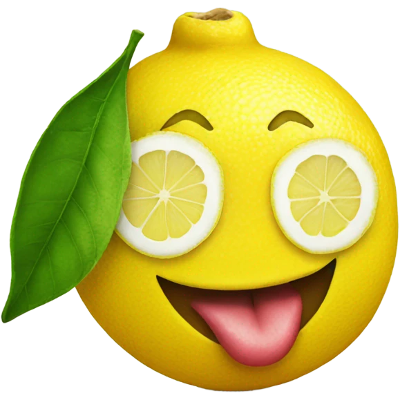 lemon with lips emoji