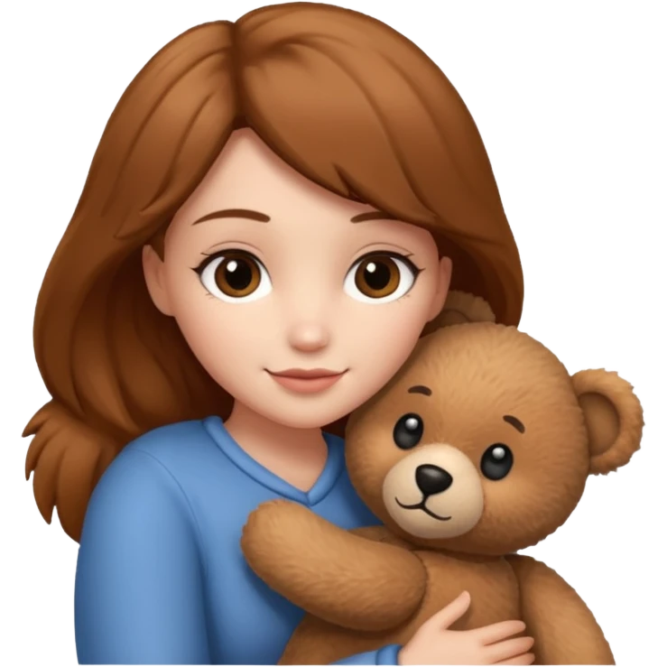 Woman loving a bear emoji