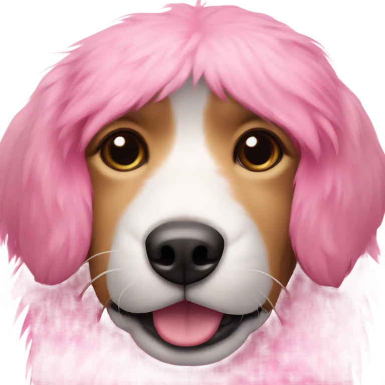 Pink dog emoji