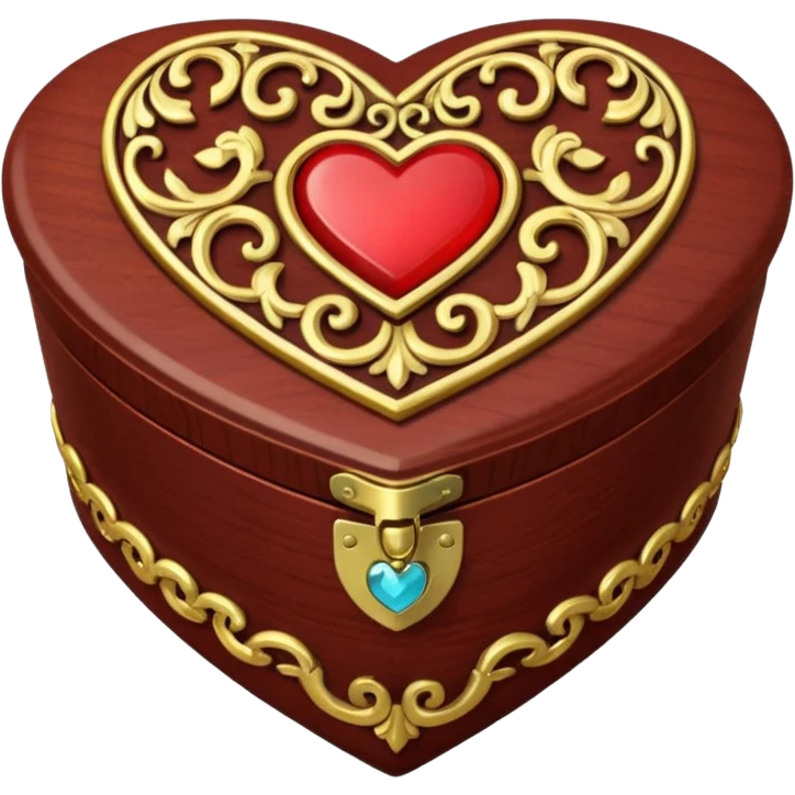 heart treasure box emoji