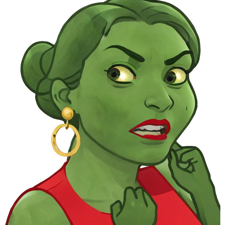 woman grabbing her neck angrily  emoji