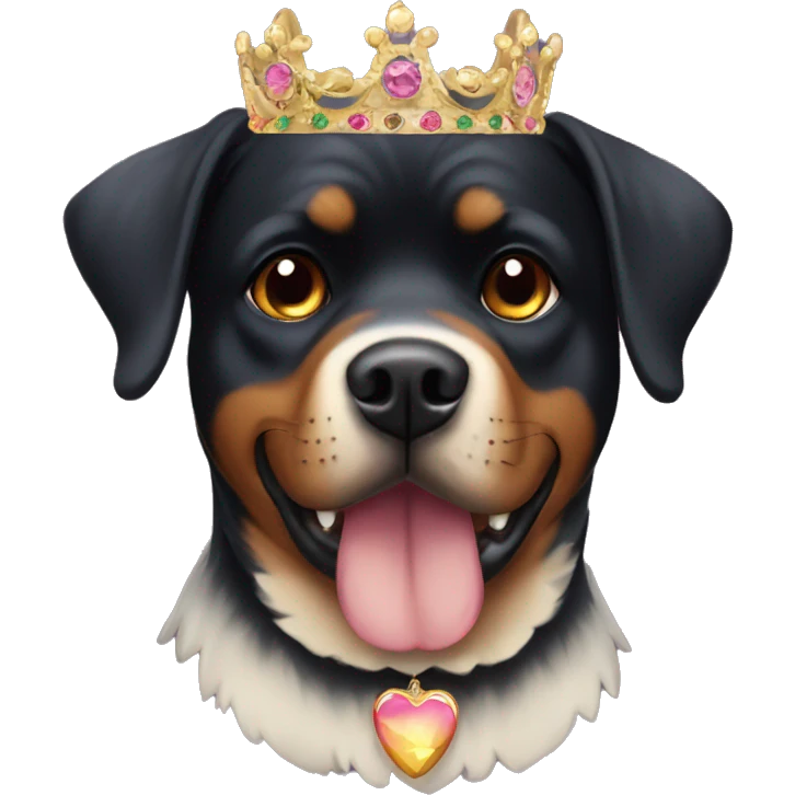 Rottweiler with a tiara  emoji