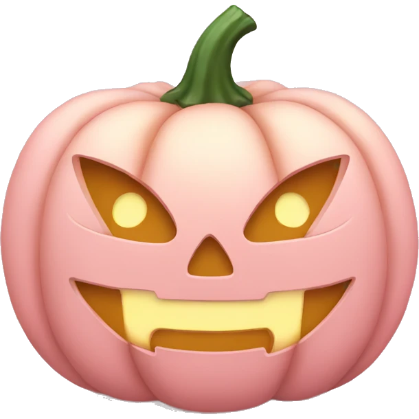 Light pink Pumpkin in bow emoji