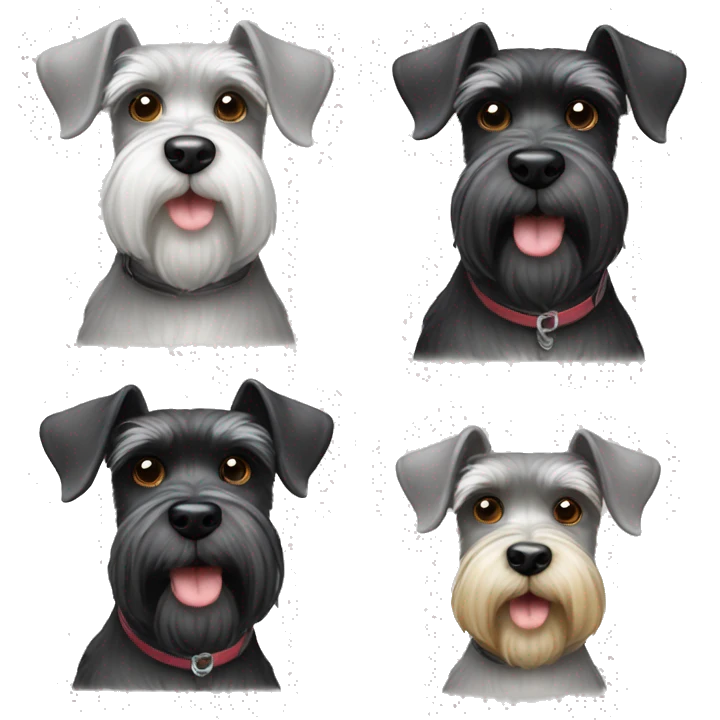 Two Miniature Schnauzer Dogs emoji