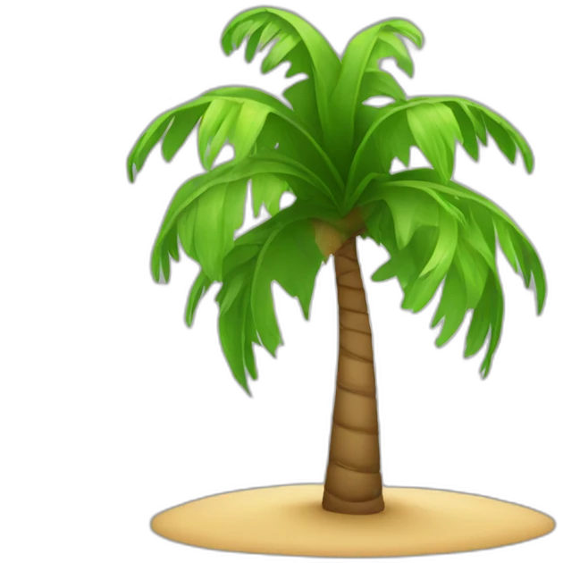 palm tree  with stars around emoji