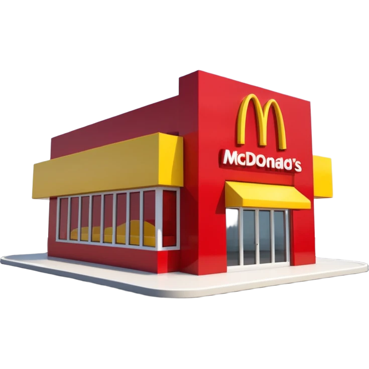 3d McDonald's building emoji