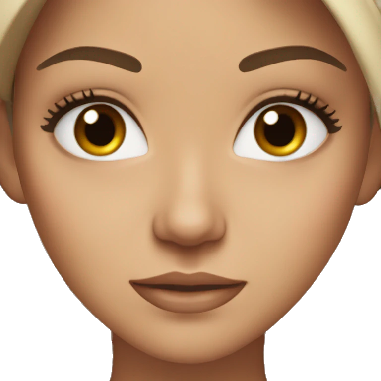 White women brown eyes and brown hair really cute  emoji
