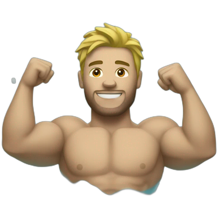 Rugby player in swing pool emoji