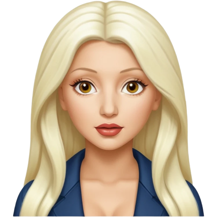 Christina Aguilera with long platinum blonde hair  emoji