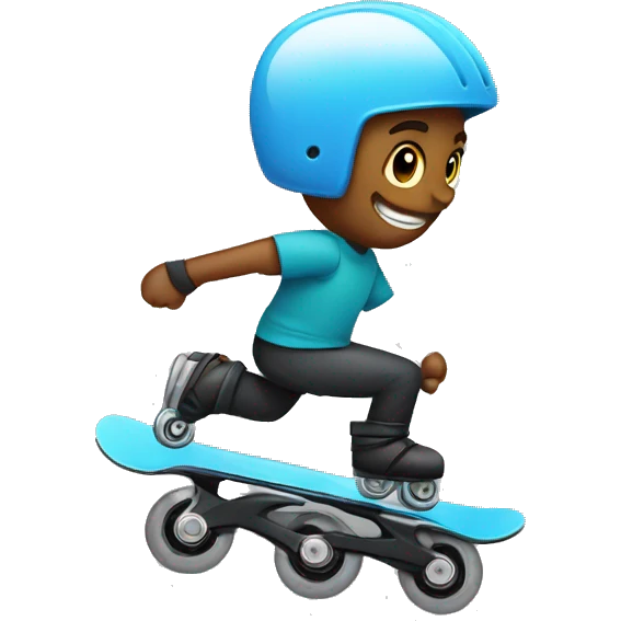 a rollerblade moving emoji
