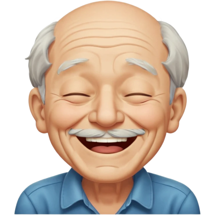 old man laughing with closed eyes emoji