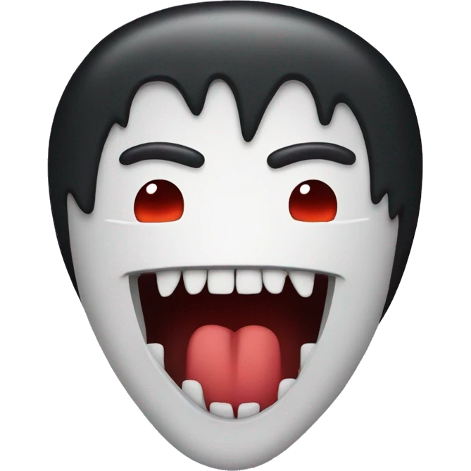 vampire teeth with lips emoji