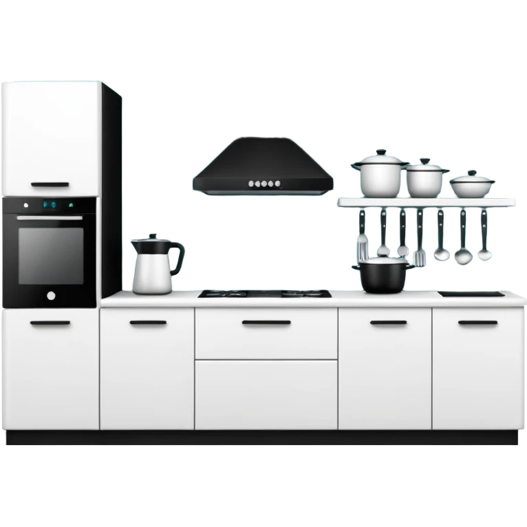 mono chrome kitchen  #005a51 emoji
