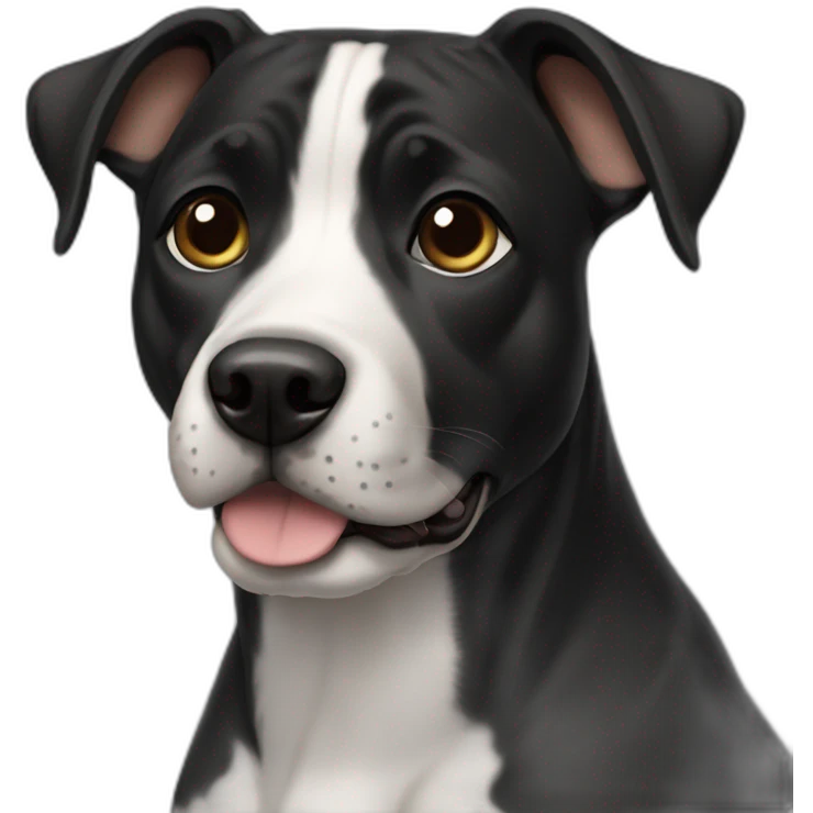 dog, short hair, black, staffordshire emoji