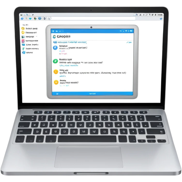 laptop with coding app opened emoji