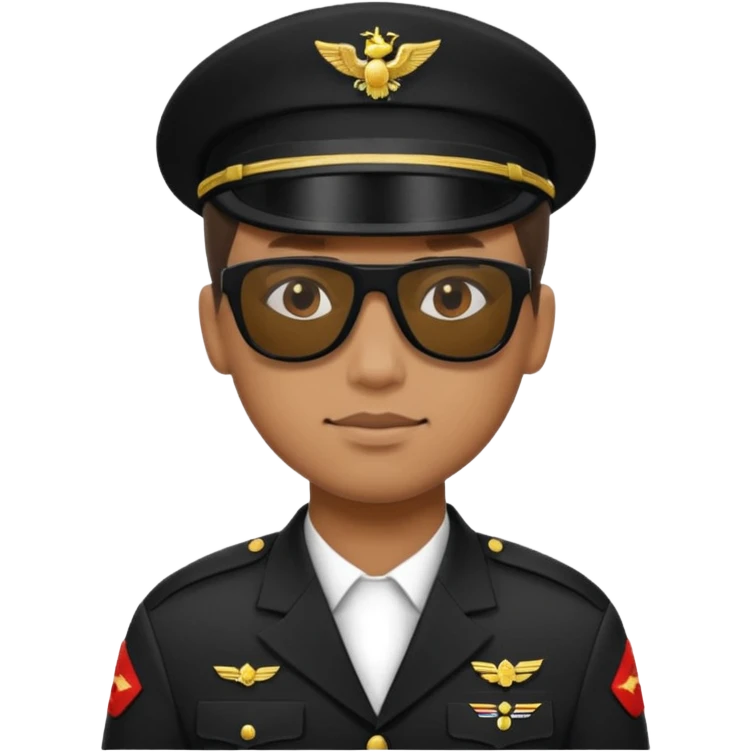 soldier with  black dark sunglasses emoji