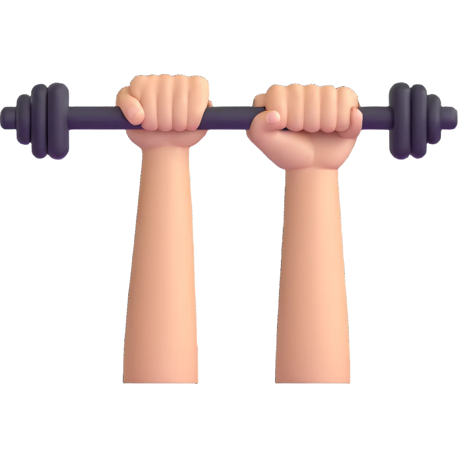 hand gripping a bar emoji