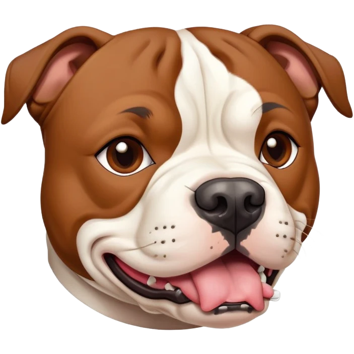 muscular Staffordshire Bull Terrier dog with short coat, broad head, and strong jaw emoji
