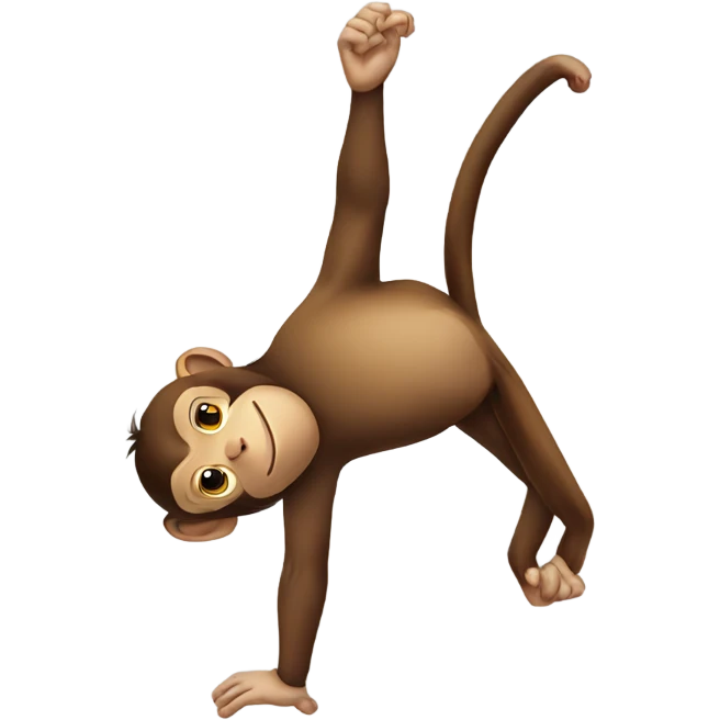 monkey handstand emoji