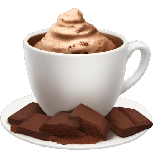 An cup with cacao emoji