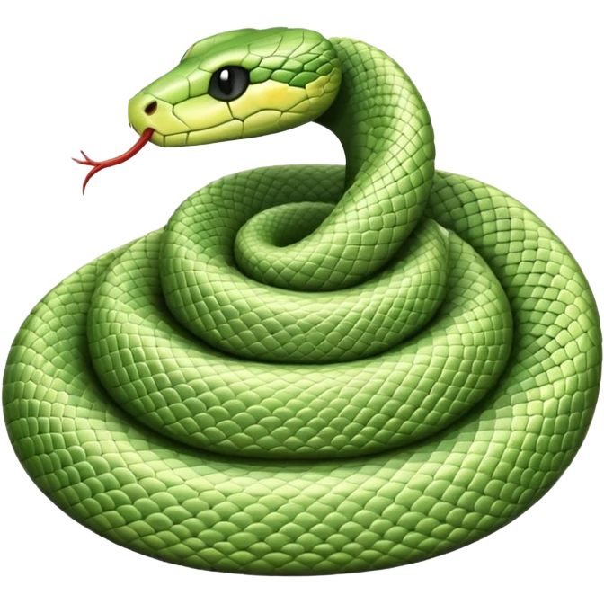 Pastel green snake emoji