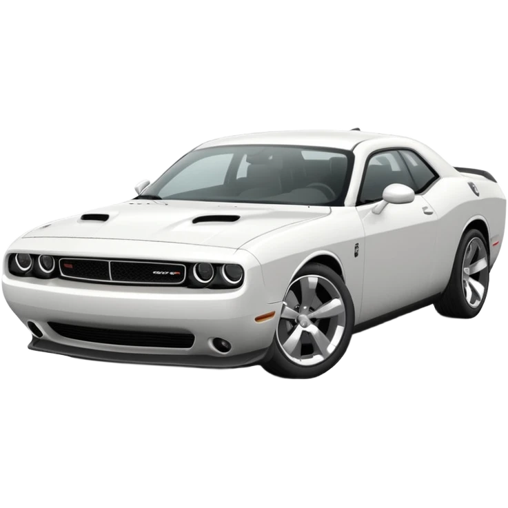 White Dodge challenger emoji